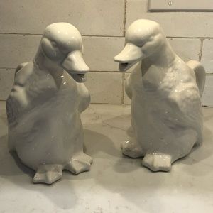 Vintage white duck pitcher